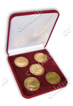 Набор медалей "Донецкая железная дорога" в бархатном футляре